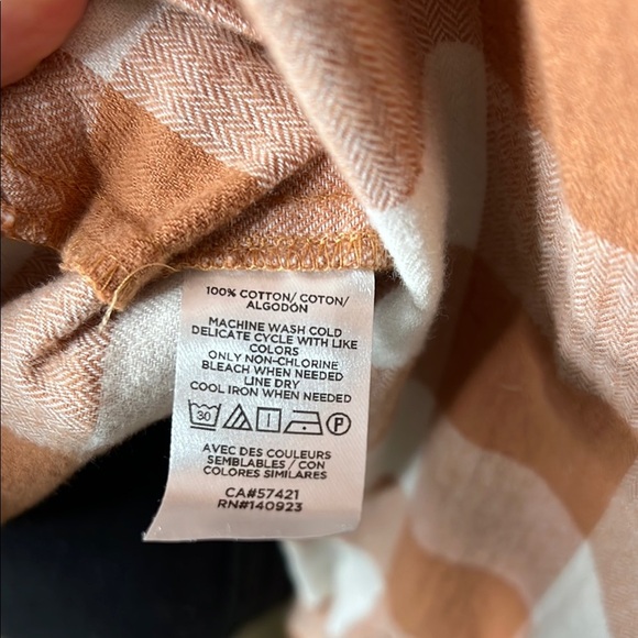 Loft Plaid Checkered Button Down Top Size XS - Picture 5 of 6